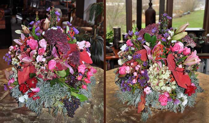 Photo of late November flower arrangement
